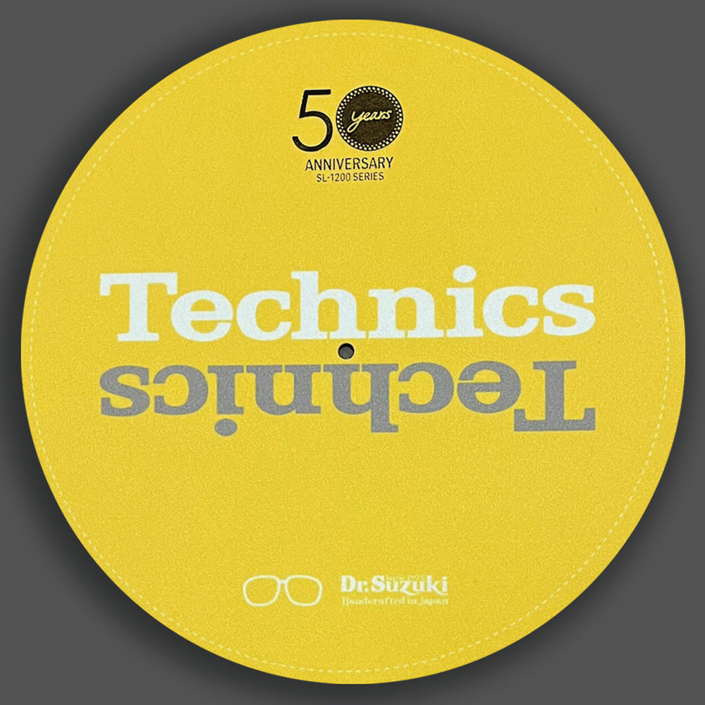 DR. SUZUKI x TECHNICS 50th Anniversary SL-1200M7L LIMITED EDITION SLIPMATS YELLOW