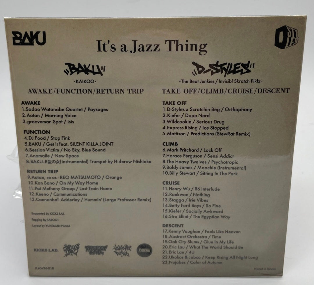 Baku X D-Styles - It’s A Jazz Thing - Japan CD Limited Edition