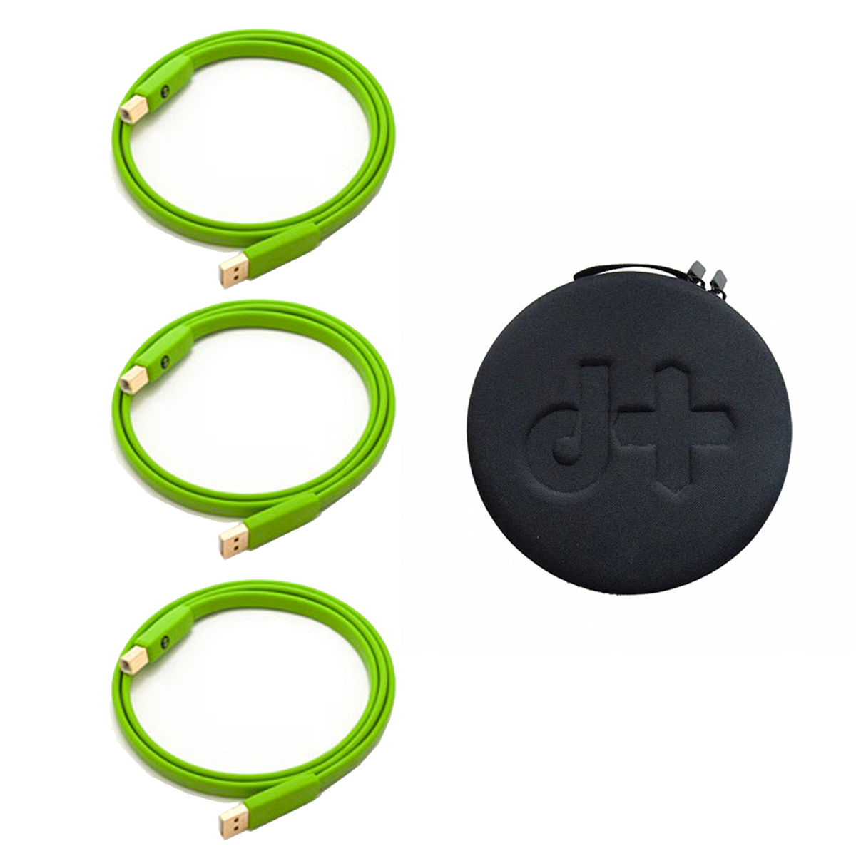NEO d+ DJ Cable Set (3 USB Class B Cables + Cable Bag) (Class B) by Oyaide Elec. Co.