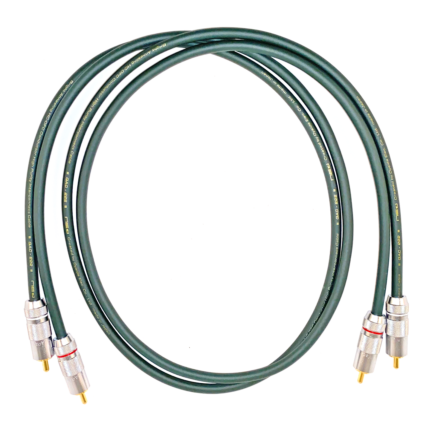 NEO QAC-222 Ultra-Grade RCA INSTRUMENT Cable Pair by Oyaide Elec. Co.