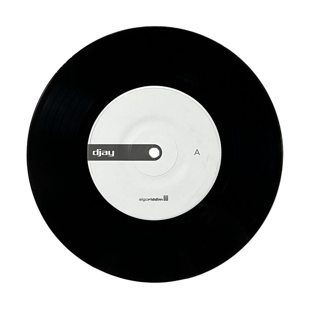 Black 7-inch djay Official Control Vinyl by Algoriddim and STOKYO