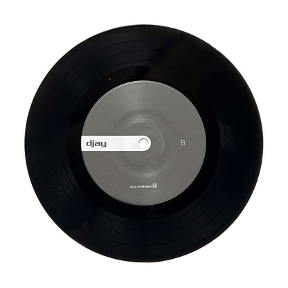 Black 7-inch djay Official Control Vinyl by Algoriddim and STOKYO