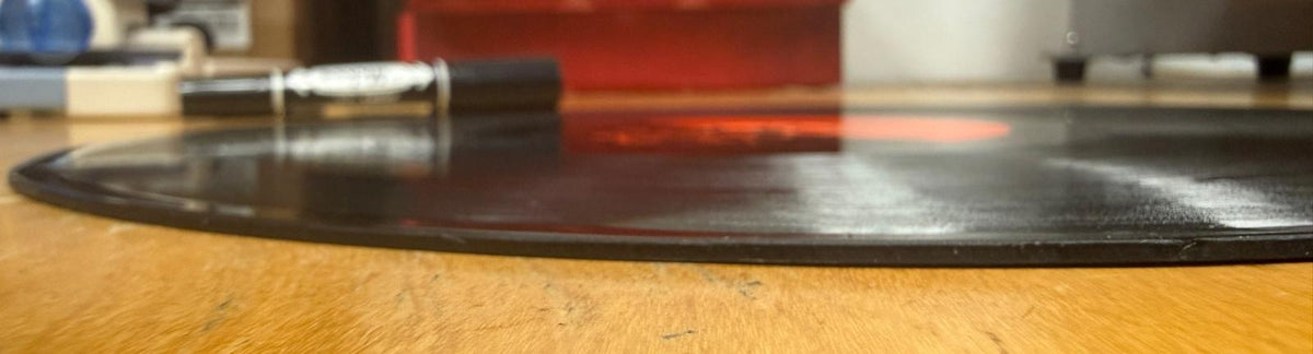 AFTER - Corrected, slight audio distortion but needle stays balanced on the record, 8 hr process