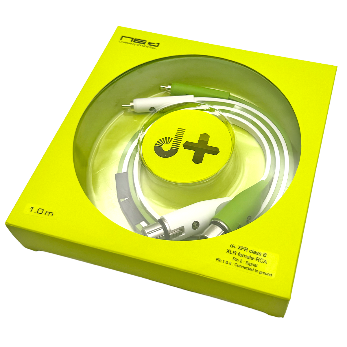NEO d+ Class B XFR Cable (XLR-Female to RCA) for DJs & Audio Professionals by Oyaide Elec. Co.